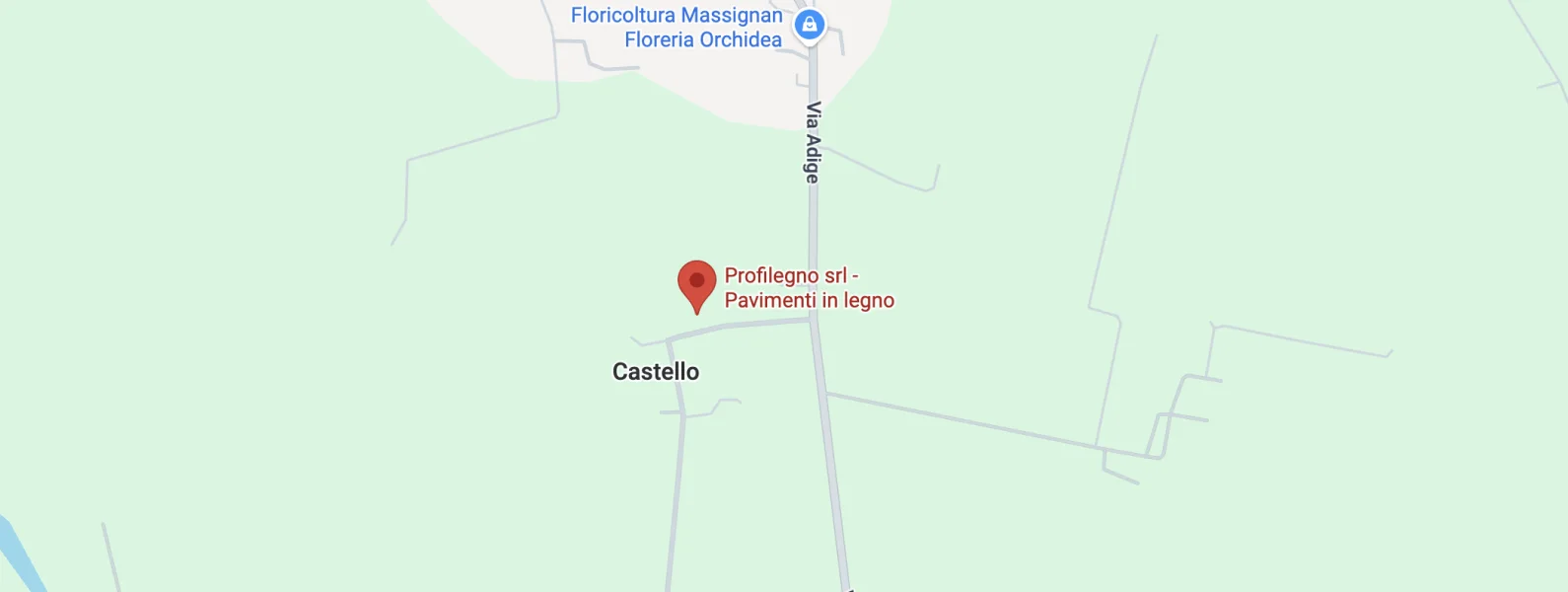 Mappa della sede Profilegno in Via Castello 24 a Quinto Vicentino